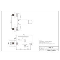 3191-10 Keran Kuningan Tuas Tunggal Mixer Bak Mandi Air Panas/Dingin Yang Terpasang Di Dinding