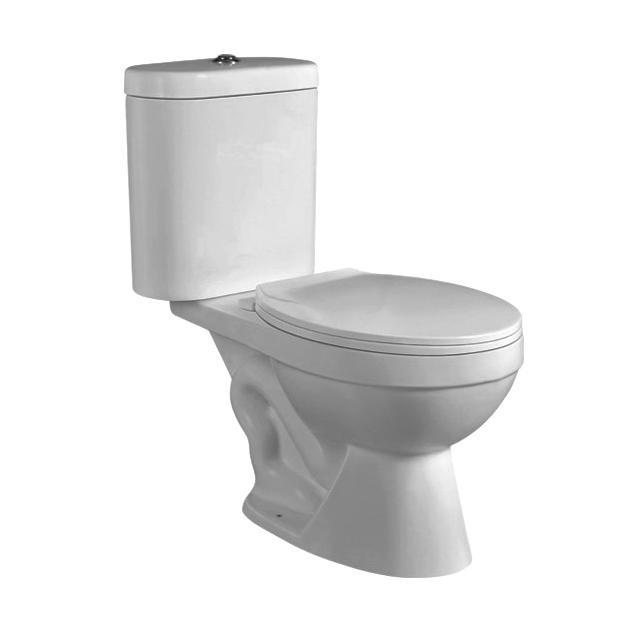 Toilet keramik 2 bagian YS22206T, toilet siphonic S-trap yang dipasang rapat;