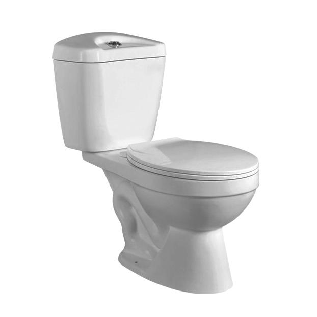 Toilet keramik 2 bagian YS22207T, toilet siphonic S-trap yang dipasang rapat;