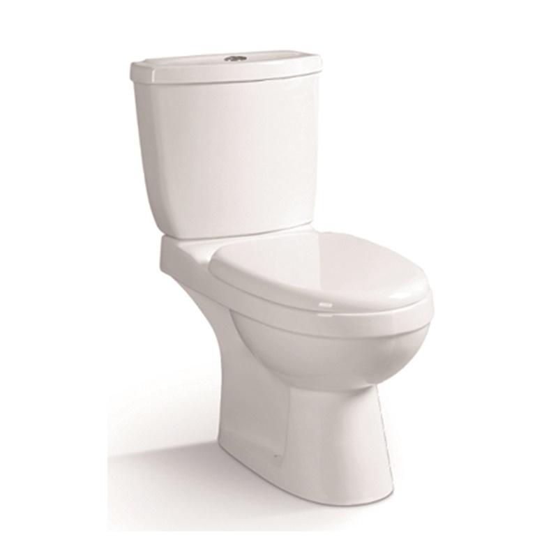 YS22210S Toilet keramik 2 bagian desain retro, toilet cuci P-trap yang dipasang rapat;