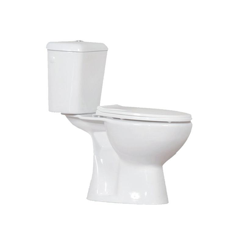 YS22221S Toilet keramik 2 bagian desain retro, toilet cuci P-trap yang dipasang rapat;