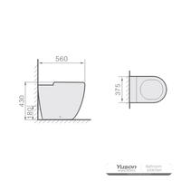 YS22239F Toilet keramik berdiri tunggal, toilet cuci P-trap;