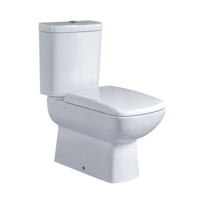 YS22240S Toilet keramik 2 bagian desain retro, toilet cuci P-trap yang dipasang rapat;