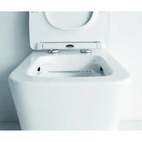 YS22251P toilet keramik tanpa bingkai 2 bagian, toilet cuci P-trap;