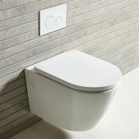 YS22268H Toilet keramik yang digantung di dinding, Toilet yang dipasang di dinding tanpa bingkai, tempat cuci;