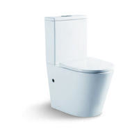 YS22268P toilet keramik tanpa bingkai 2 bagian, toilet cuci P-trap;