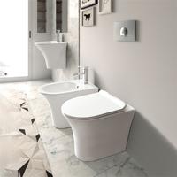 YS22294F Toilet keramik berdiri tunggal, toilet cuci P-trap tanpa bingkai;