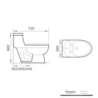 YS24206 Toilet keramik satu bagian, sifonik;