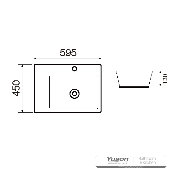 YS28367 Keramik di atas counter baskom, baskom artistik, wastafel keramik;