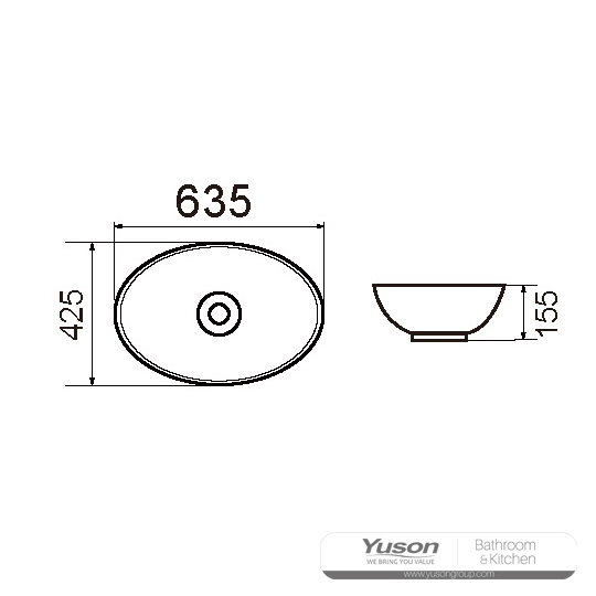 YS28416 Keramik di atas counter baskom, baskom artistik, wastafel keramik;