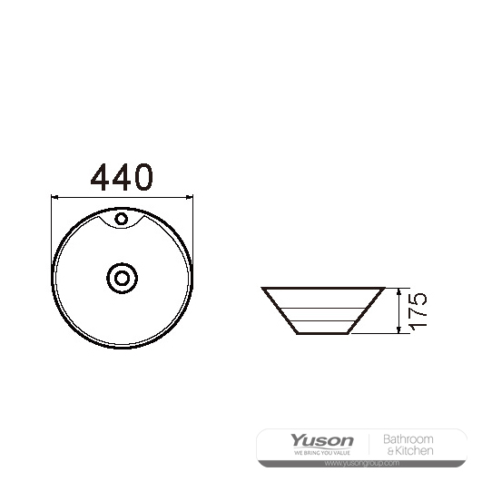 YS28422 Keramik di atas counter baskom, baskom artistik, wastafel keramik;