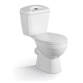Toilet keramik 2 bagian YS22207P, toilet cuci P-trap yang dipasang rapat;