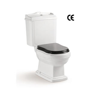 YS22209P Toilet keramik 2 bagian desain Retro, toilet cuci P-trap yang dipasang rapat;