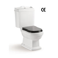YS22209S Toilet keramik 2 bagian desain retro, toilet cuci P-trap yang dipasang rapat;