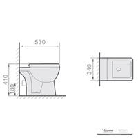 YS22212F Toilet keramik berdiri tunggal, toilet cuci P-trap;