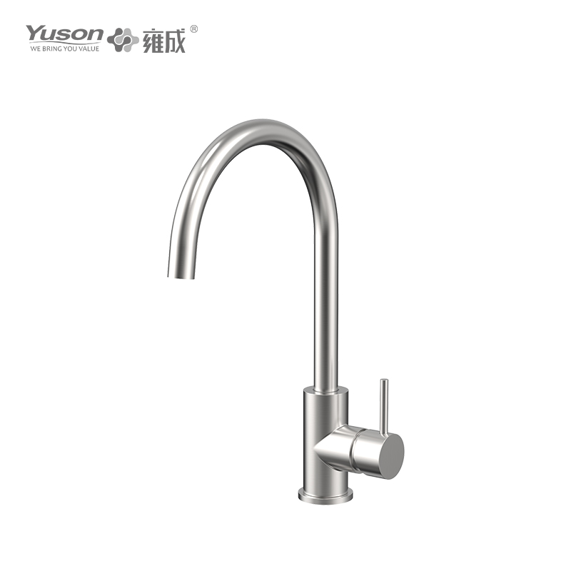 3161-50 SS 316L Faucet Keran Wastafel Dapur Terpasang di Dek Tuas Tunggal