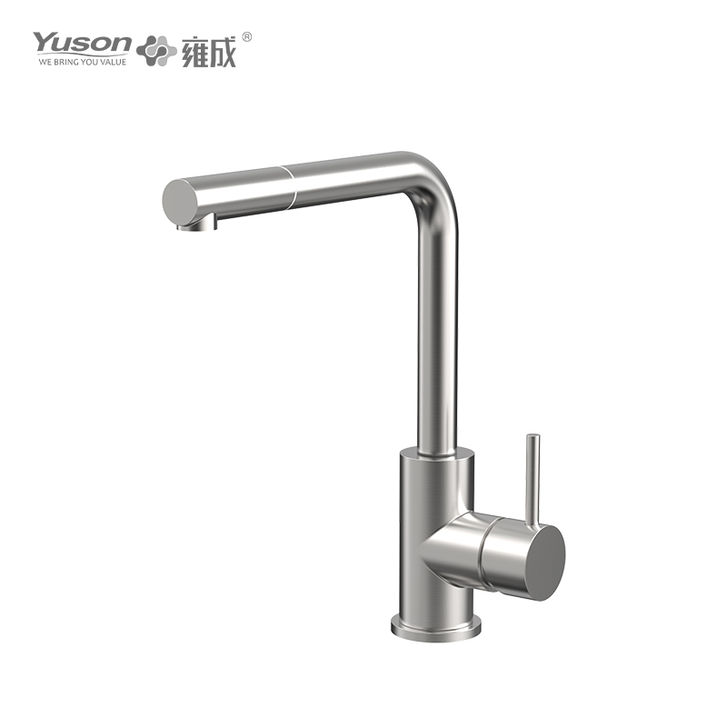 3161-53 SS 316L Faucet Single Lever yang dipasang di dek Keran wastafel dapur