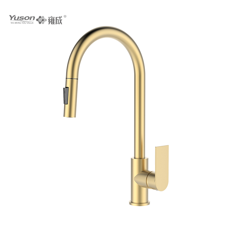 3163-50 SS 316 Faucet Tuas tunggal Mixer wastafel dapur yang dipasang di dek