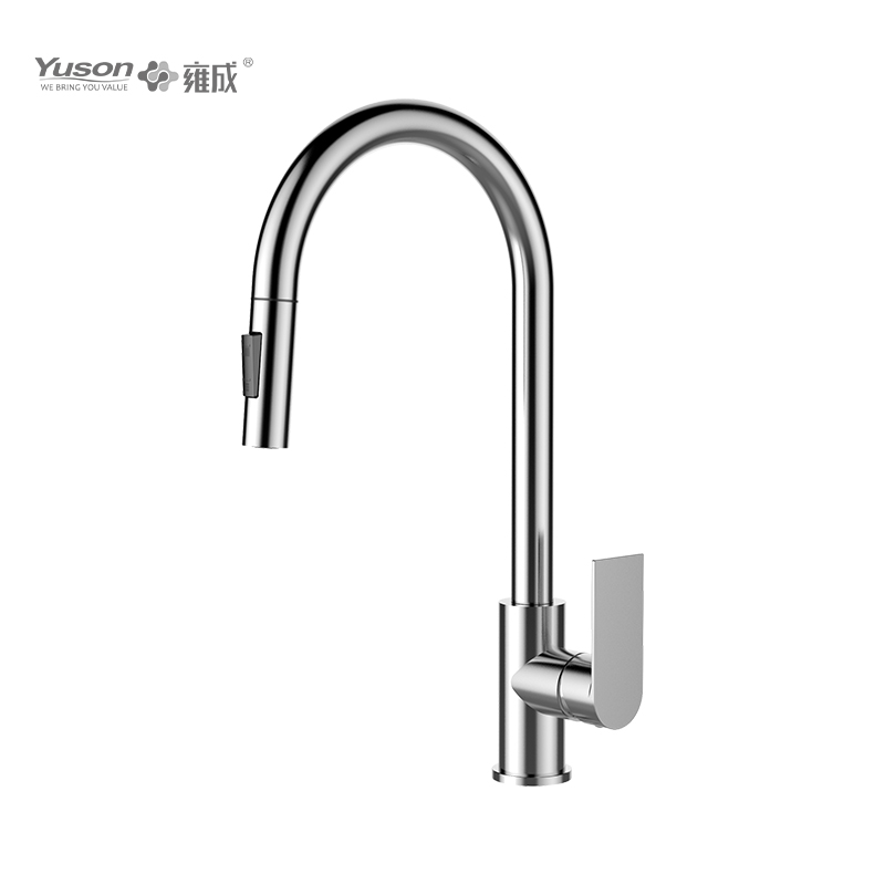 3163-50 SS 316 Faucet Tuas tunggal Mixer wastafel dapur yang dipasang di dek