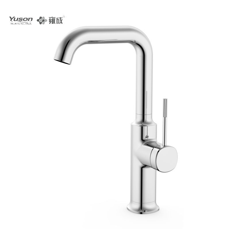 3389-51 Faucet Kuningan Tuas Tunggal mixer wastafel dapur air panas & dingin yang dipasang di dek