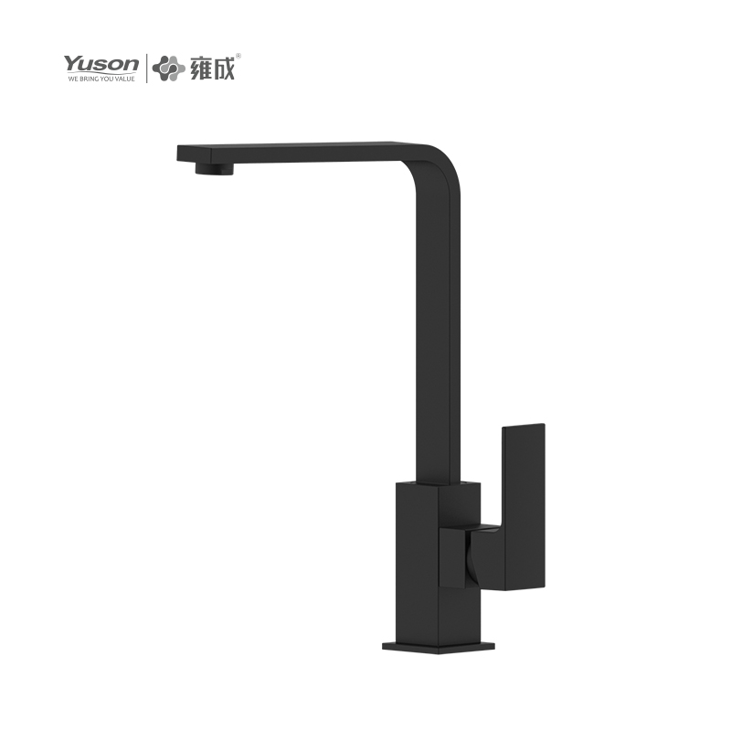 3403-50 Faucet Kuningan Tuas Tunggal mixer wastafel dapur air panas & dingin yang dipasang di dek