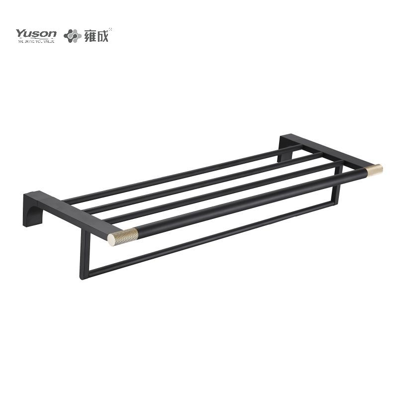 12462 Aksesori Kamar Mandi Ramping, Rak Handuk, Rak Handuk, Tempat Handuk Seng/Kuningan/SUS, dipasang di dinding (Seri 12400)