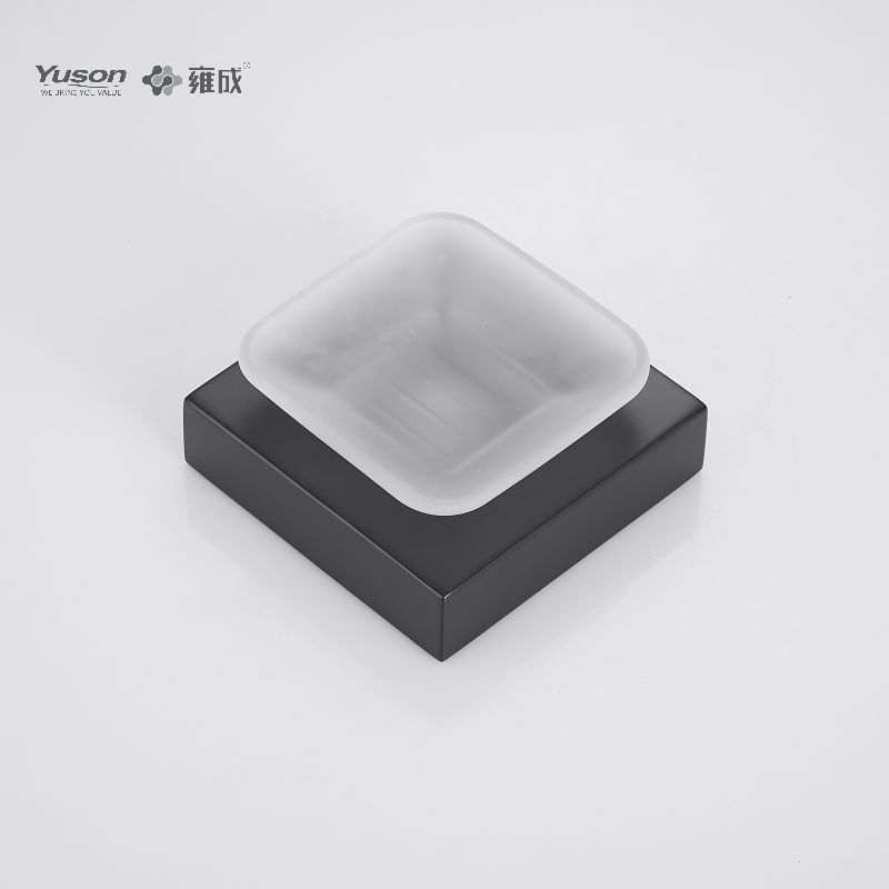 12785 Aksesori Kamar Mandi Ramping, Tempat Sabun, dengan Piring Kaca, Tempat Sabun Seng/Kuningan/SUS, Terpasang di Dinding (Seri 12700)