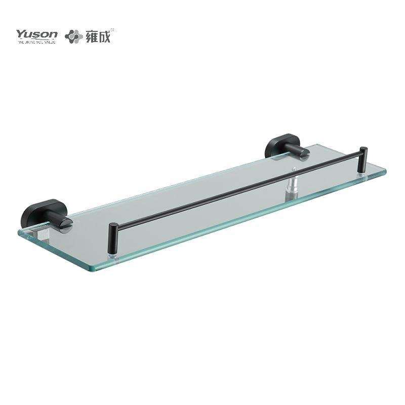 13387 Aksesori Kamar Mandi Ramping, Rak Handuk, Rak Penyimpanan, Rak Kaca, Kaca Tempered, dipasang di dinding (Seri 13300)