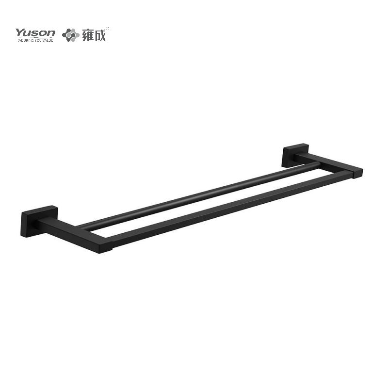 13424D Aksesori Kamar Mandi Ramping, Batang Handuk 2 Tiang, 24”, Tempat handuk, Tempat handuk Seng/Kuningan/SUS, dipasang di dinding (Seri 13400)