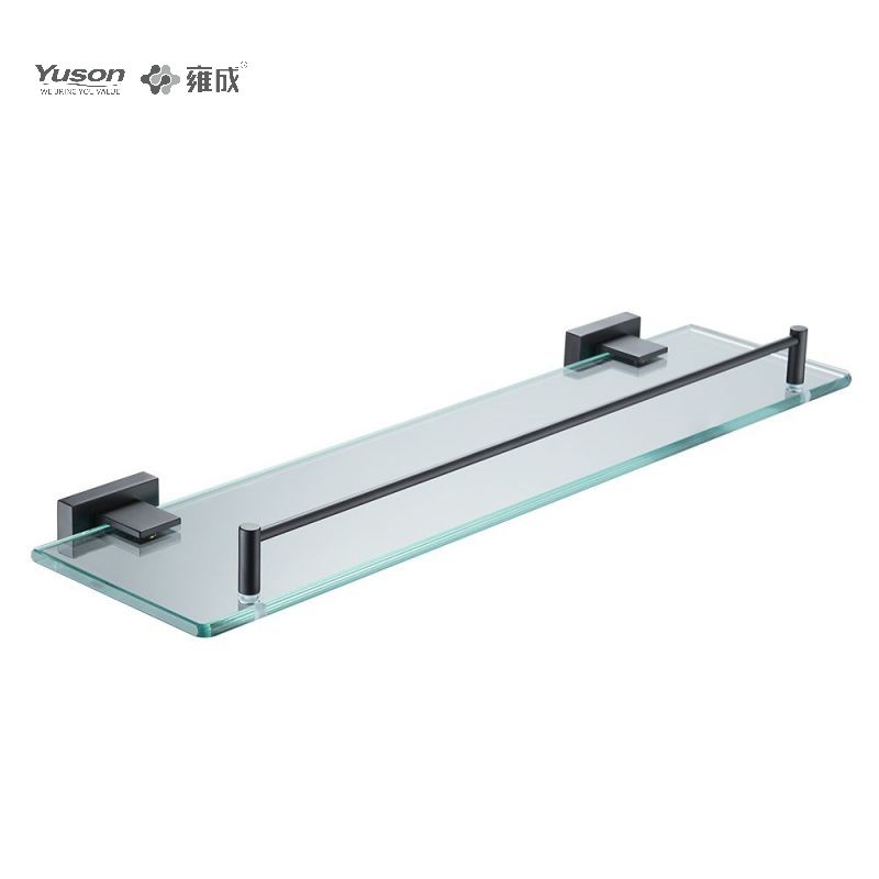 13487 Aksesori Kamar Mandi Ramping, Rak Handuk, Rak Penyimpanan, Rak Kaca, Kaca Tempered, dipasang di dinding (Seri 13400)