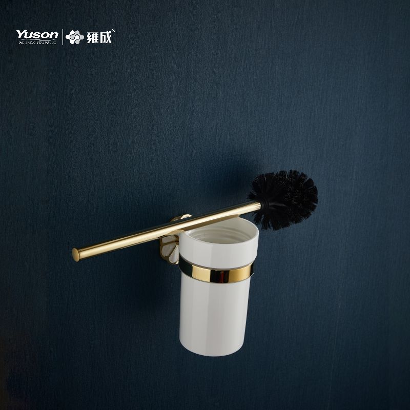 21090 Aksesori Kamar Mandi Ramping, Sikat Toilet dengan Gelas Kaca Buram/Tempered, Sikat Toilet Seng/Kuningan/SUS, dipasang di dinding (Seri 21000)