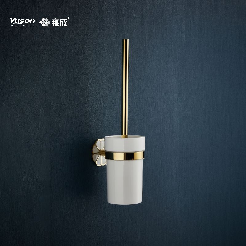 21090 Aksesori Kamar Mandi Ramping, Sikat Toilet dengan Gelas Kaca Buram/Tempered, Sikat Toilet Seng/Kuningan/SUS, dipasang di dinding (Seri 21000)
