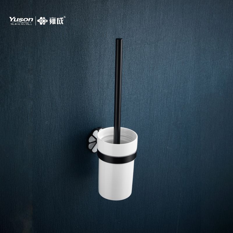 21090 Aksesori Kamar Mandi Ramping, Sikat Toilet dengan Gelas Kaca Buram/Tempered, Sikat Toilet Seng/Kuningan/SUS, dipasang di dinding (Seri 21000)