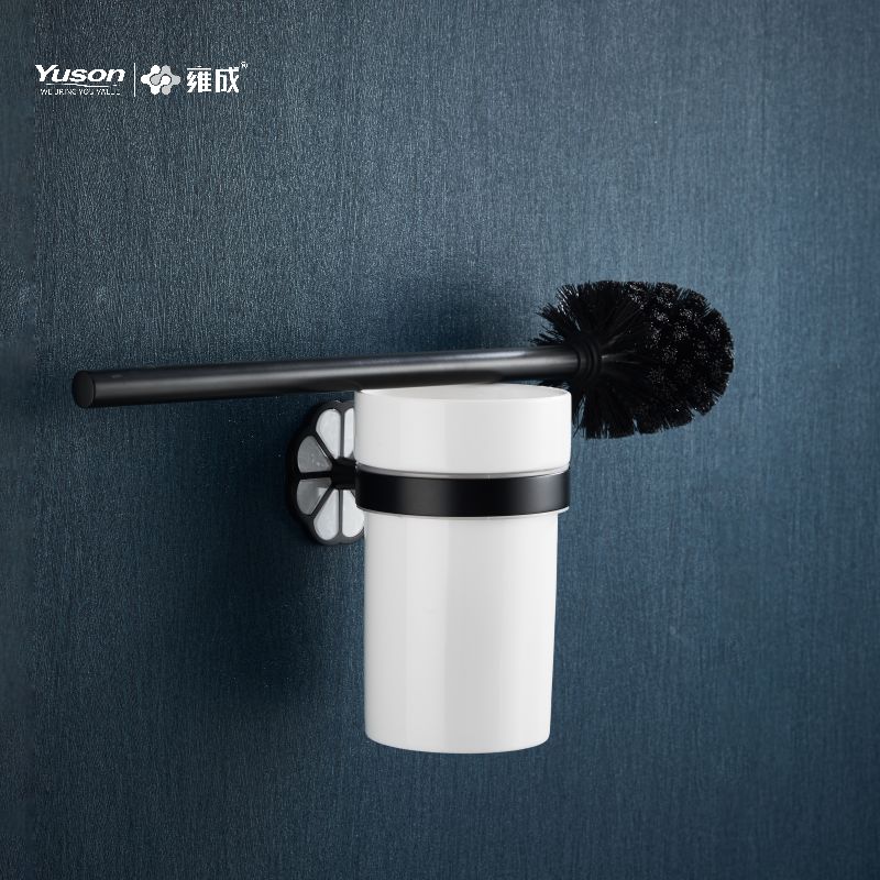 21090 Aksesori Kamar Mandi Ramping, Sikat Toilet dengan Gelas Kaca Buram/Tempered, Sikat Toilet Seng/Kuningan/SUS, dipasang di dinding (Seri 21000)