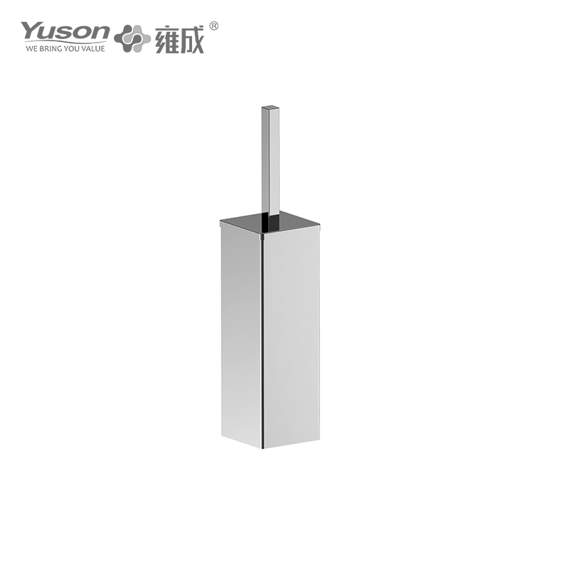 Aksesori Kamar Mandi Ramping 27190C, Sikat Toilet dengan Gelas Kaca Buram/Tempered, Sikat Toilet Seng/Kuningan/SUS, dipasang di dinding (Seri 27100)