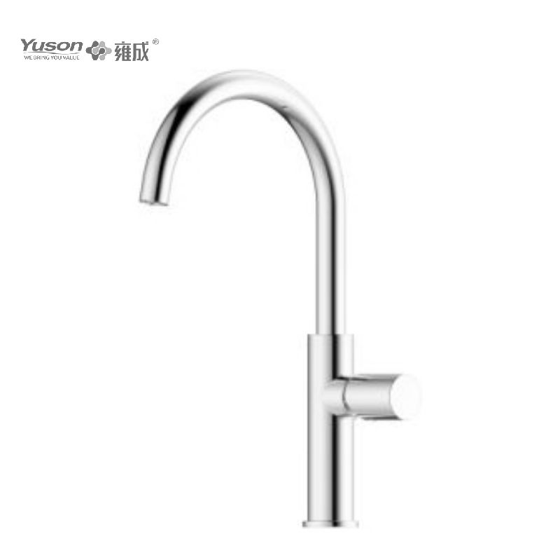 3078-51 Faucet Kuningan Tuas Tunggal mixer wastafel dapur air panas & dingin yang dipasang di dek