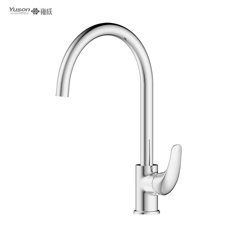 3079-50 Faucet Kuningan Tuas Tunggal mixer wastafel dapur air panas & dingin yang dipasang di dek