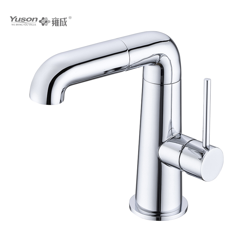 2047-32 Faucet Kuningan Tuas Tunggal Mixer Basin Air Panas & Dingin yang Dipasang di Dek