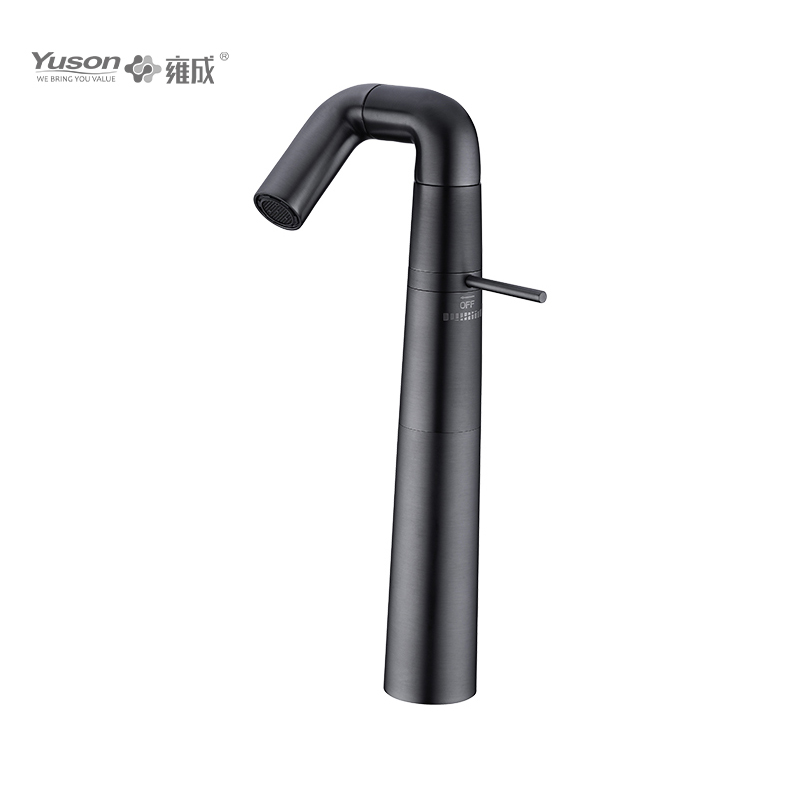 2047-33 Faucet Kuningan Tuas Tunggal Mixer Wastafel Tinggi Air Panas & Dingin yang Dipasang di Dek